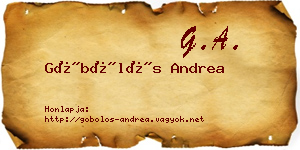 Göbölös Andrea névjegykártya